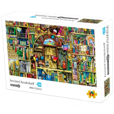 Ancient Bookshelf Jigsaw Mini Puzzle